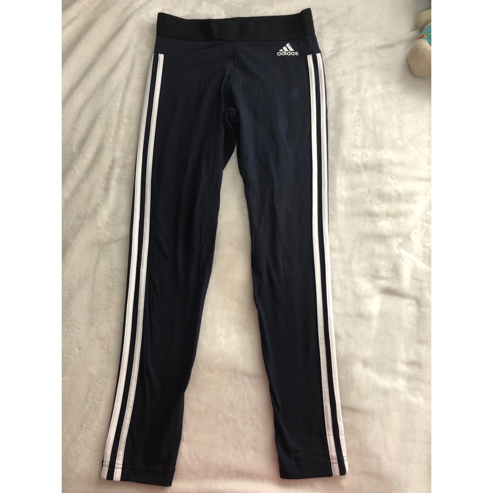 Adidas Original Logo Leggings in Navy Blue